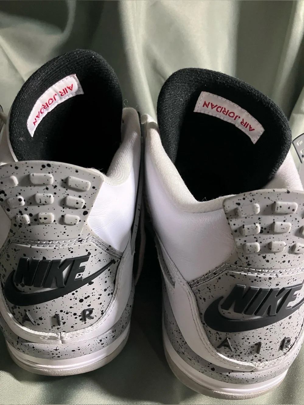 Air Jordan White Black Cement Grey Retro 4 Sneakers